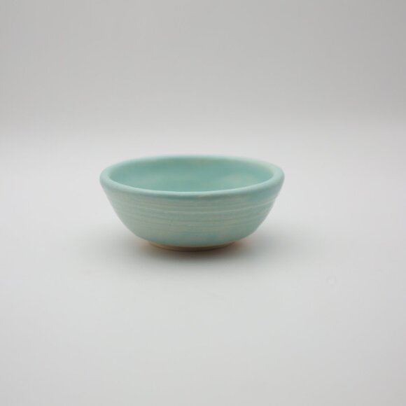 Handmade Ceramic Trinket Dish: Robin's Egg Blue: Artist Signed - Picture 2 of 9